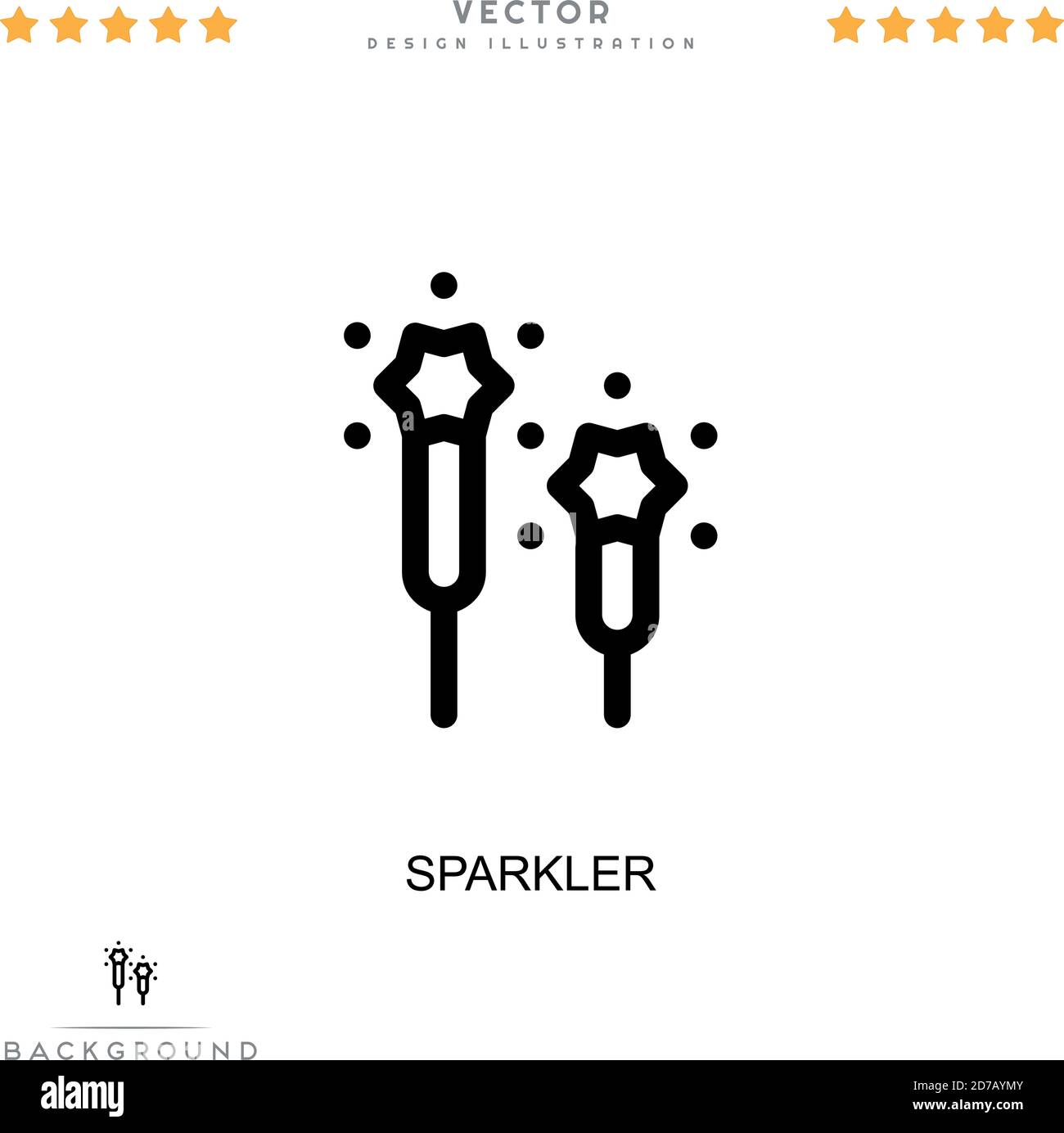 Icône Sparkler. Élément simple de la collecte des perturbations numériques. Icône Line Sparkler pour les modèles, les infographies et bien plus encore Illustration de Vecteur