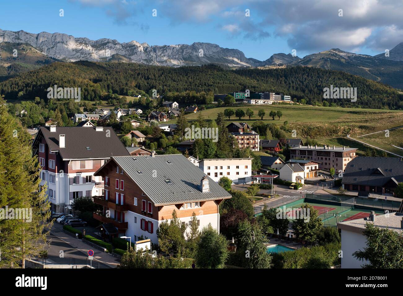 Panorama du village de Villard de Lans dans le Alpes en France Banque D'Images