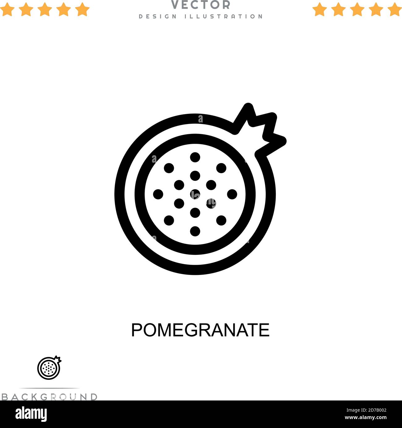 Icône grenade. Élément simple de la collecte des perturbations numériques. Line Pomegranate icon pour les modèles, infographies et plus encore Illustration de Vecteur