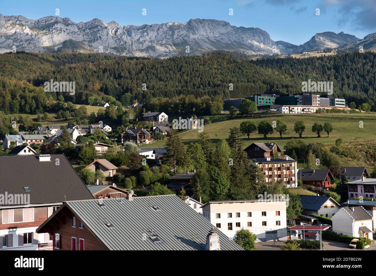 Panorama du village de Villard de Lans dans le Alpes en France Banque D'Images
