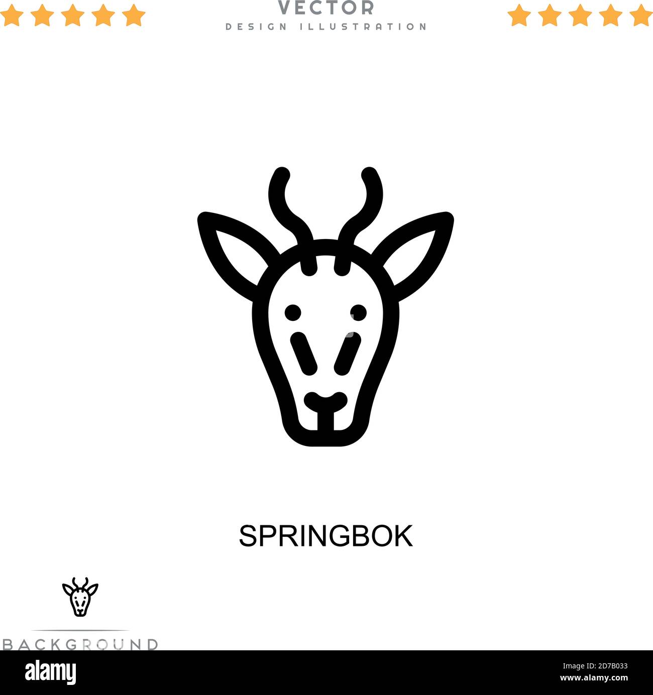 Icône Springbok. Élément simple de la collecte des perturbations ...
