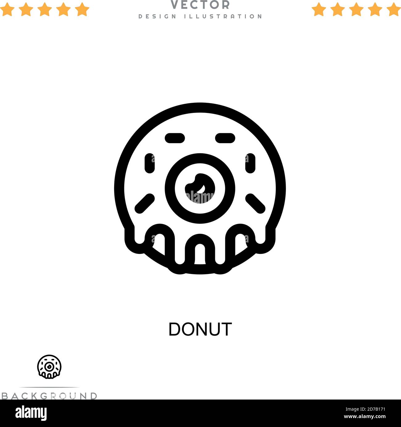 Icône anneau. Élément simple de la collecte des perturbations numériques. Icône ligne Donut pour les modèles, les infographies et bien plus encore Illustration de Vecteur