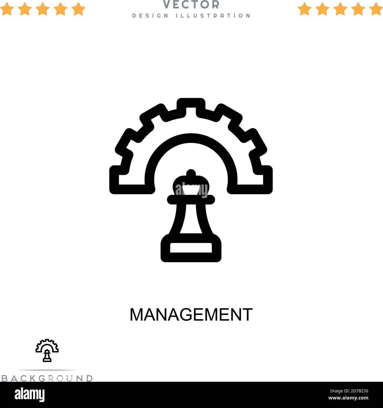 Icône de gestion. Élément simple de la collecte des perturbations numériques. Icône de gestion de ligne pour les modèles, les infographies et bien plus encore Illustration de Vecteur