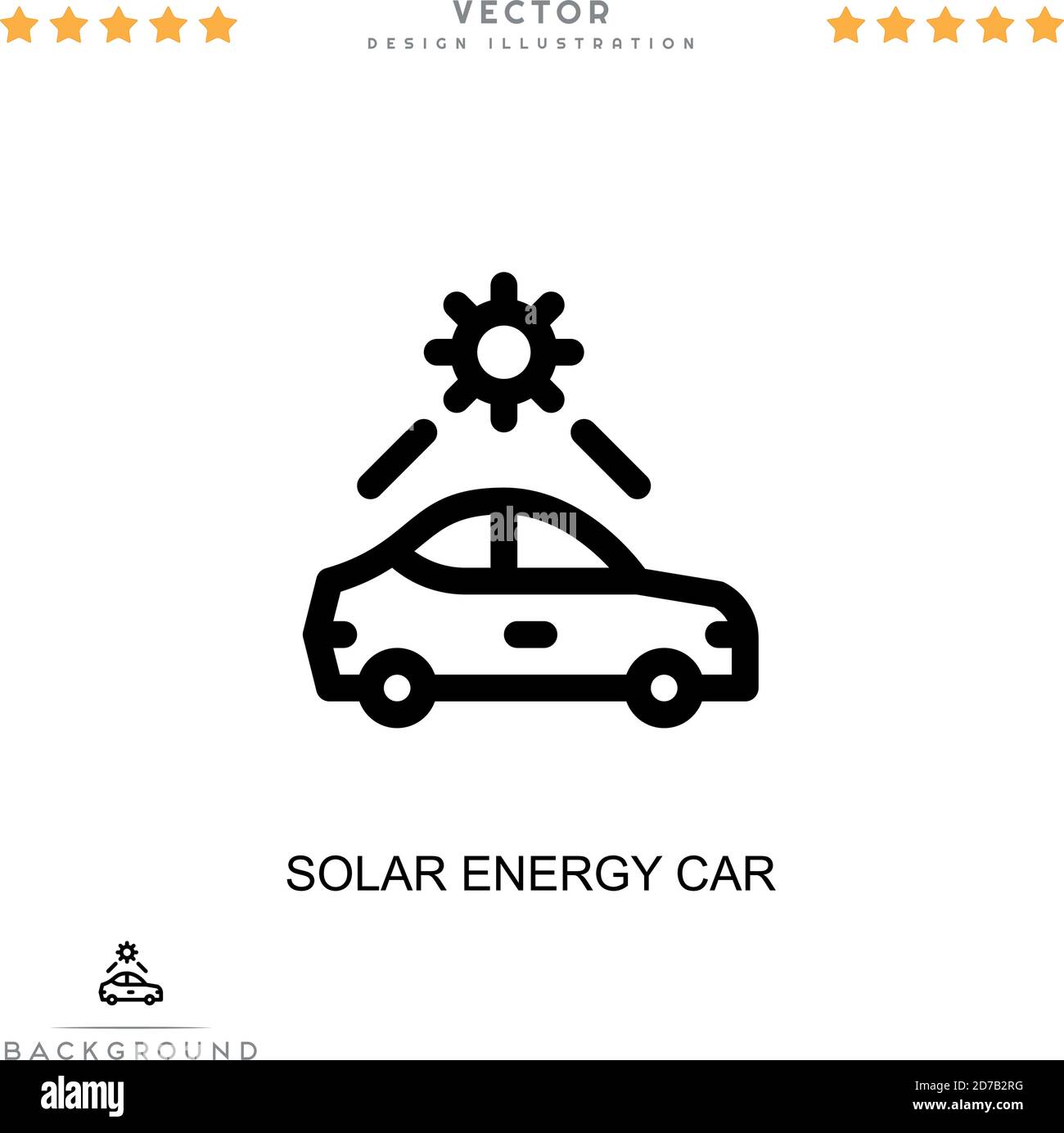 Icône voiture énergie solaire. Élément simple de la collecte des perturbations numériques. Icône de voiture énergie solaire de ligne pour modèles, infographies et plus encore Illustration de Vecteur
