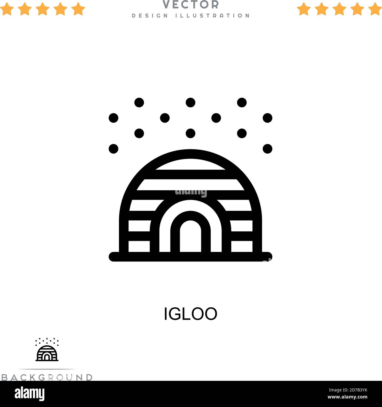 Icône igloo. Élément simple de la collecte des perturbations numériques. Icône Line Igloo pour modèles, infographies et bien plus encore Illustration de Vecteur