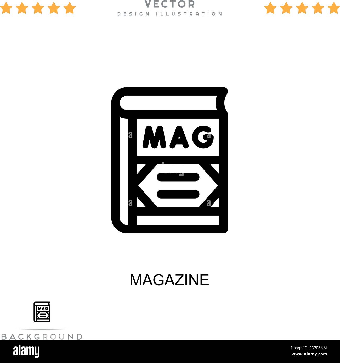 Icône de magazine. Élément simple de la collecte des perturbations numériques. Icône Line Magazine pour modèles, infographies et bien plus encore Illustration de Vecteur