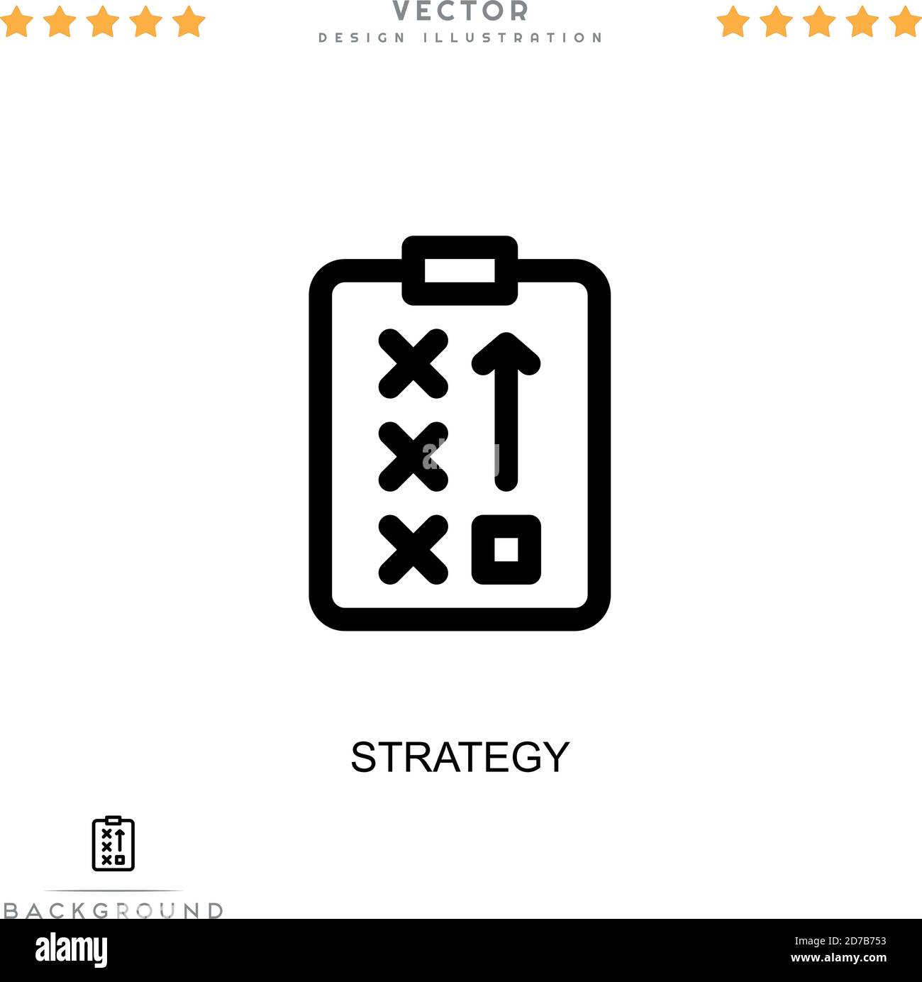 Icône Stratégie. Élément simple de la collecte des perturbations numériques. Icône Line Strategy pour les modèles, les infographies et plus encore Illustration de Vecteur
