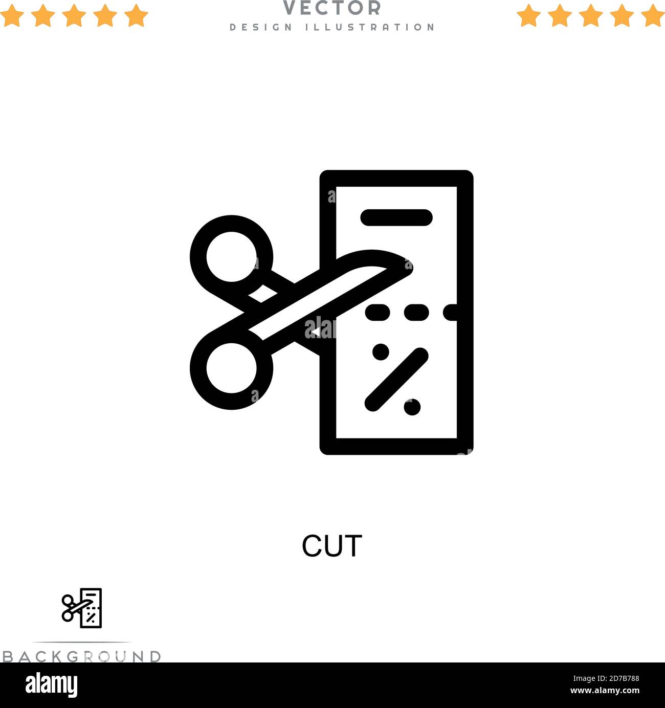 Icône Couper. Élément simple de la collecte des perturbations numériques. Icône de coupe de ligne pour les modèles, les infographies et bien plus encore Illustration de Vecteur