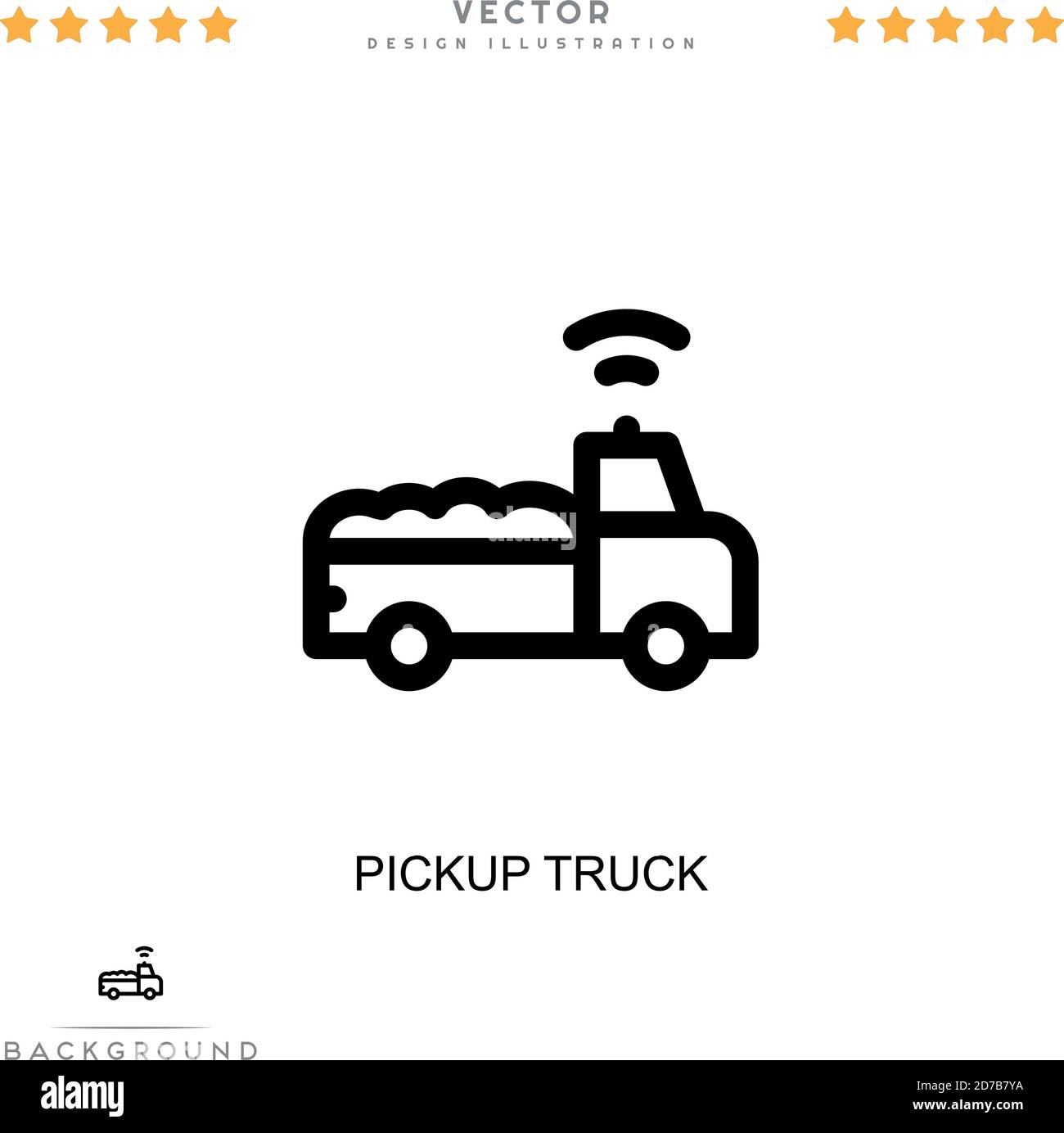 Icône de camion de pick-up. Élément simple de la collecte des perturbations numériques. Icône de la gamme de pick-up pour les modèles, les infographies et plus encore Illustration de Vecteur