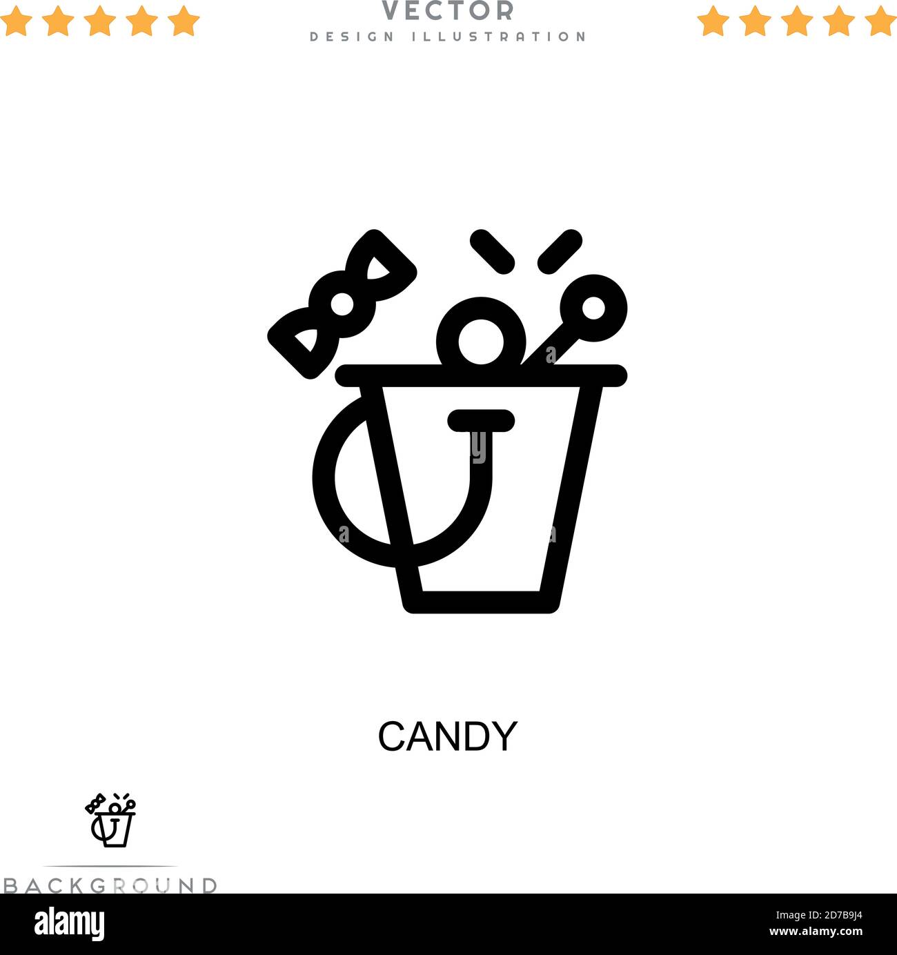 Icône Candy. Élément simple de la collecte des perturbations numériques. Icône Line Candy pour modèles, infographies et plus encore Illustration de Vecteur