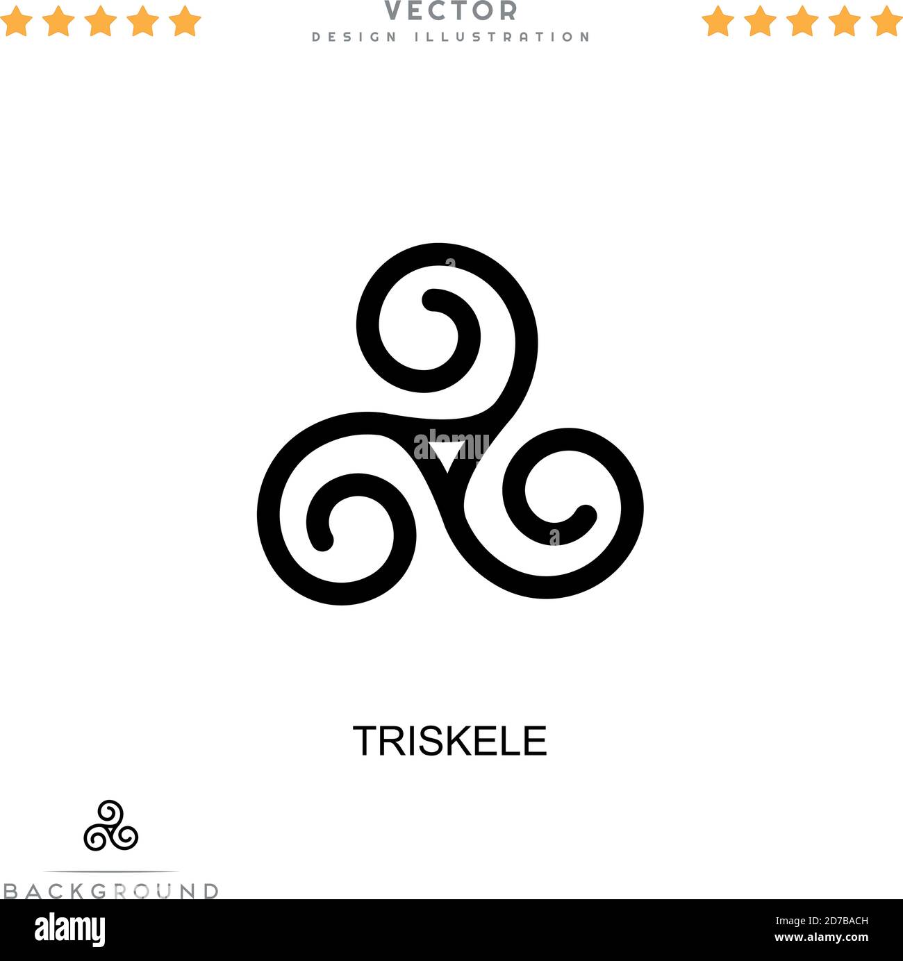 Icône Triskele. Élément simple de la collecte des perturbations numériques. Line Triskele icon pour les modèles, infographies et plus encore Illustration de Vecteur