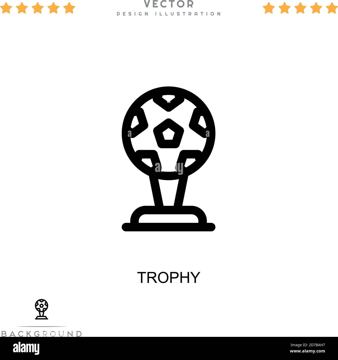 Icône trophée. Élément simple de la collecte des perturbations numériques. Icône Line Trophy pour les modèles, les infographies et bien plus encore Illustration de Vecteur