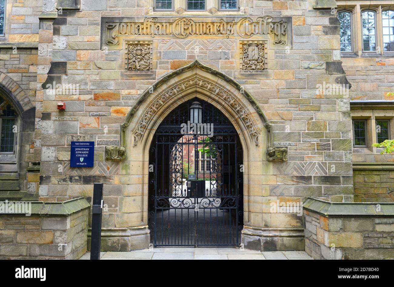 Jonathan Edwards College, Université de Yale, New Haven, Connecticut, États-Unis. Banque D'Images