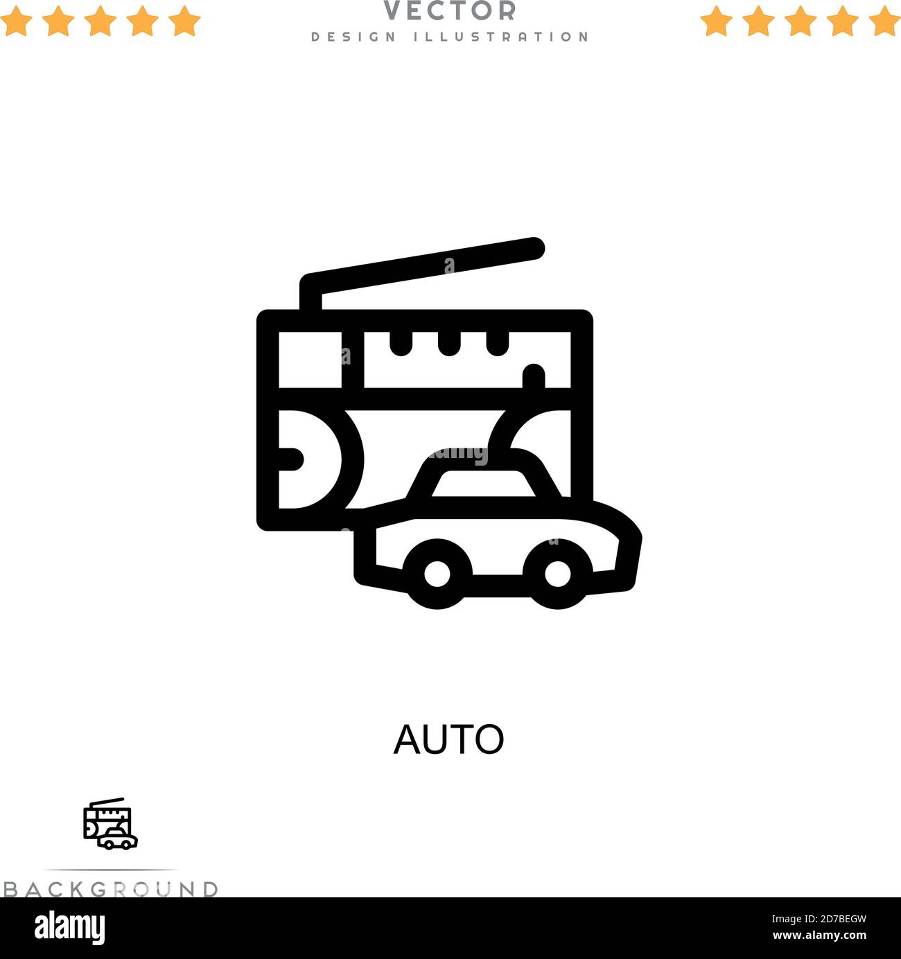 Icône Auto. Élément simple de la collecte des perturbations numériques. Icône Line Auto pour modèles, infographies et plus encore Illustration de Vecteur