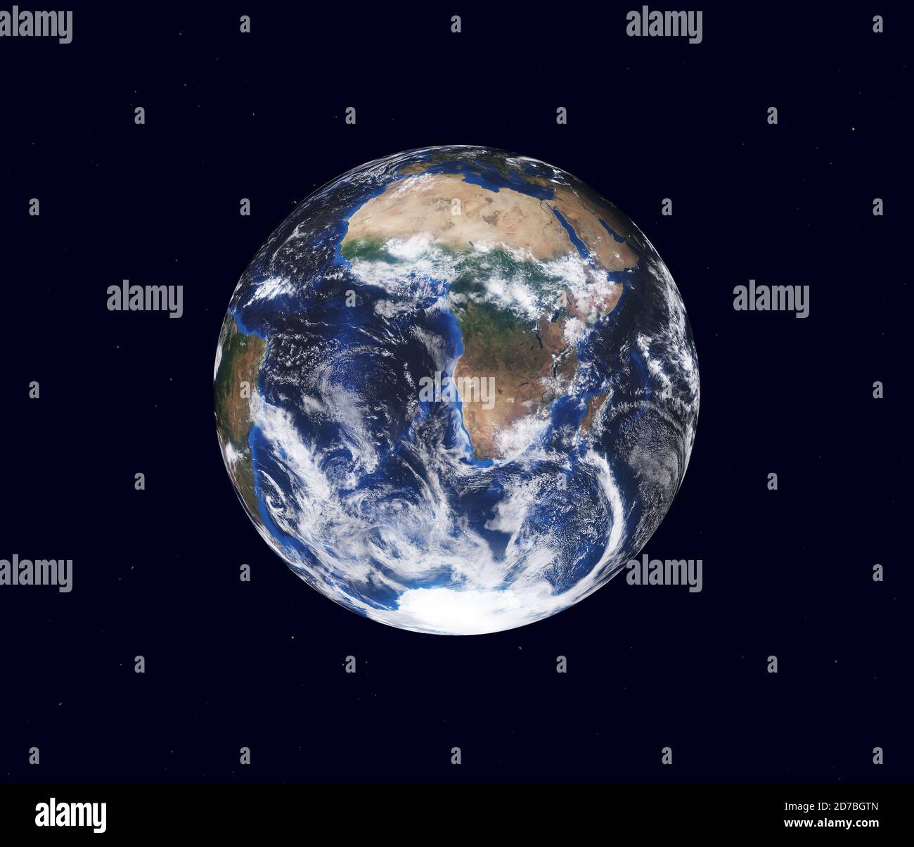 Globe terrestre, vue sur le continent africain. Carte fournie par la NASA. illustration 3d Banque D'Images