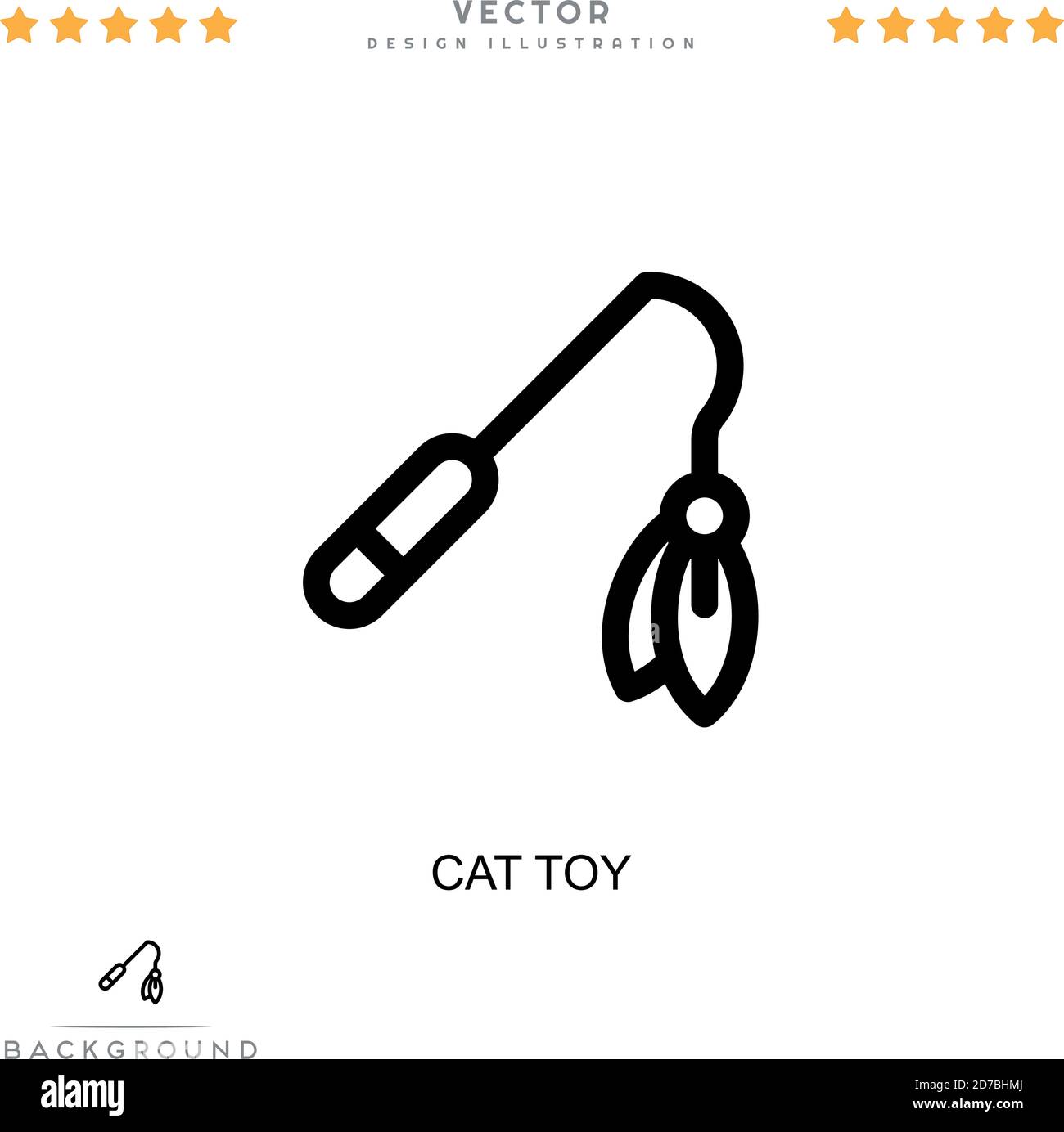 Icône jouet chat. Élément simple de la collecte des perturbations numériques. Line Cat Toy Icon pour modèles, infographies et bien plus encore Illustration de Vecteur