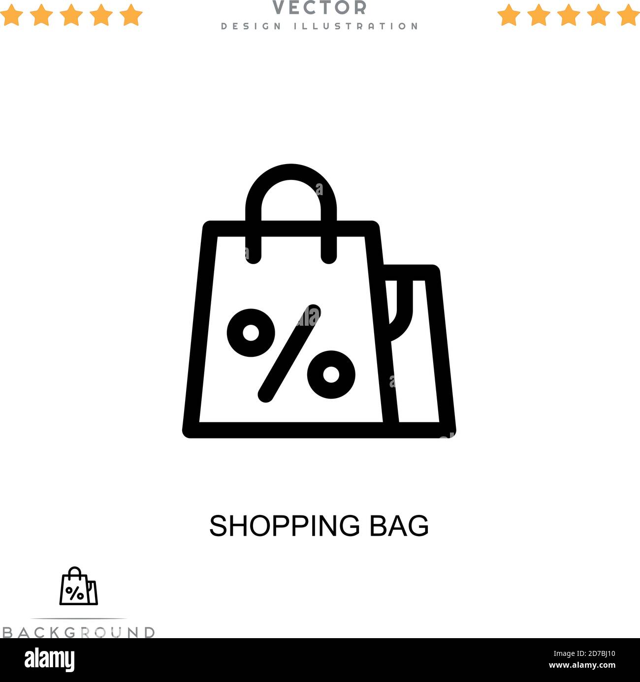 Icône de sac d'achats. Élément simple de la collecte des perturbations numériques. Icône de sac d'achats de ligne pour les modèles, les infographies et plus encore Illustration de Vecteur