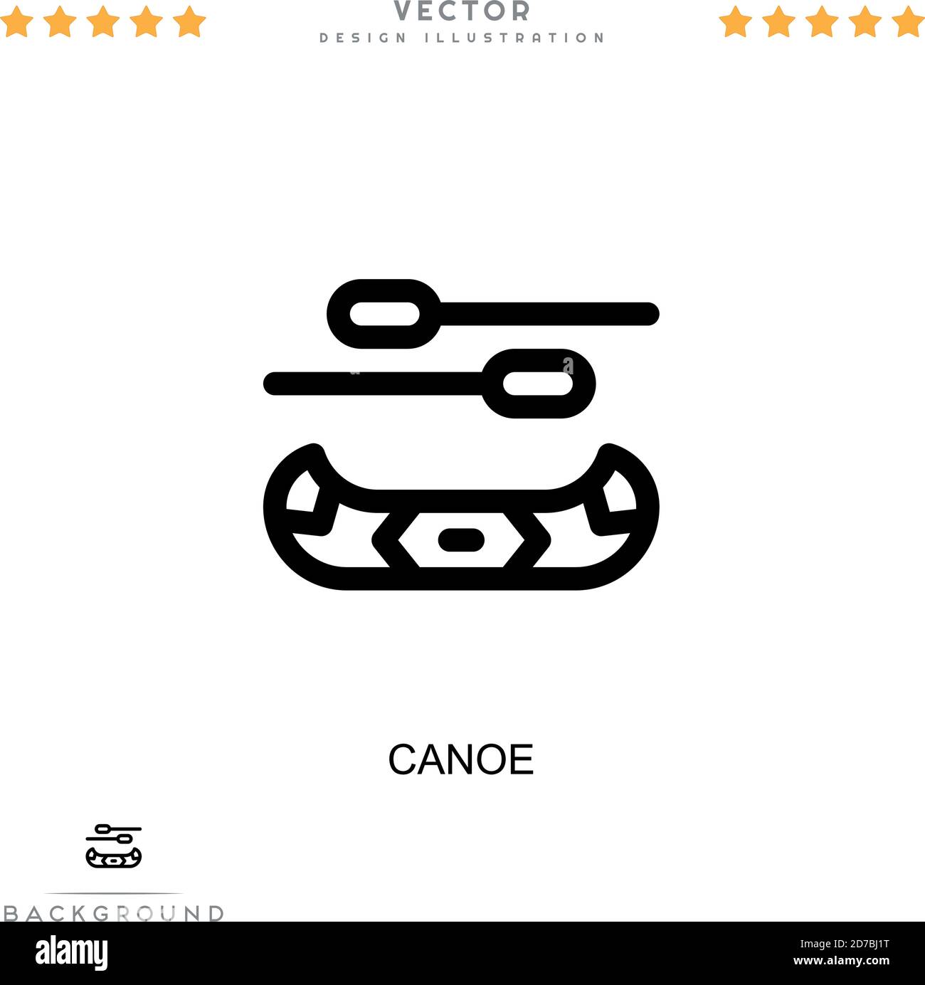 Icône canoë. Élément simple de la collecte des perturbations numériques. Icône Line Canoe pour modèles, infographies et bien plus encore Illustration de Vecteur