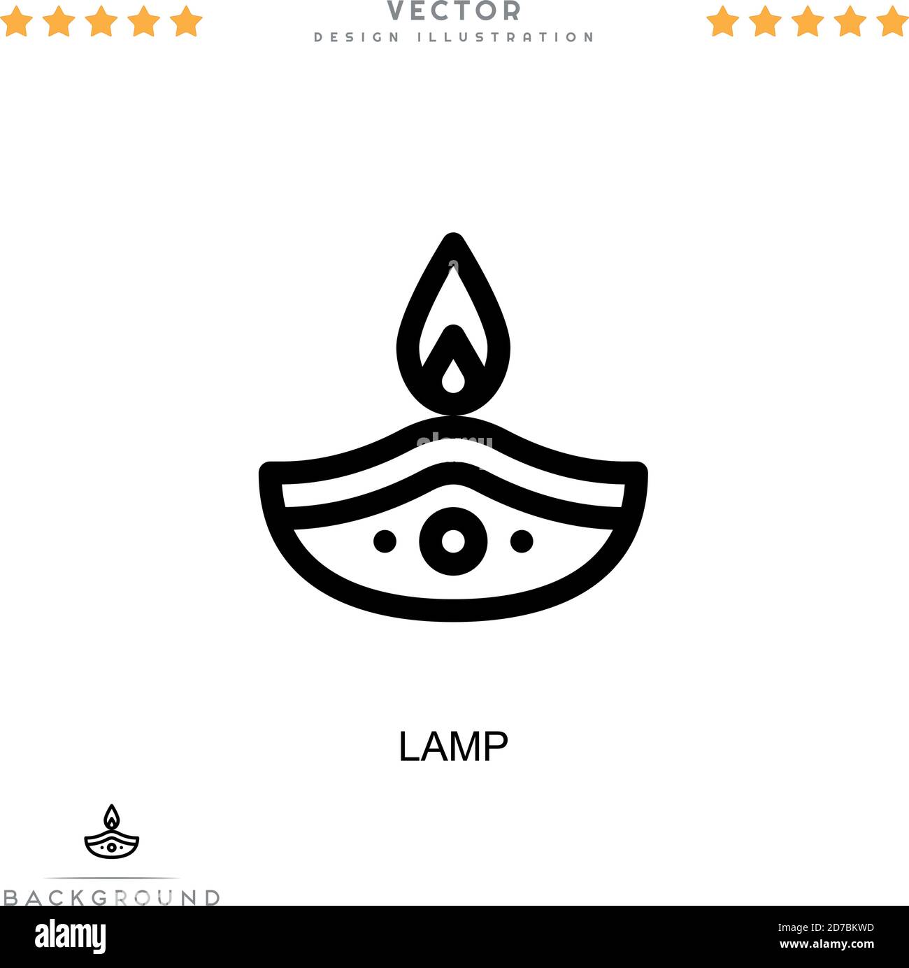 Icône de lampe. Élément simple de la collecte des perturbations numériques. Icône Line Lamp pour modèles, infographies et plus encore Illustration de Vecteur