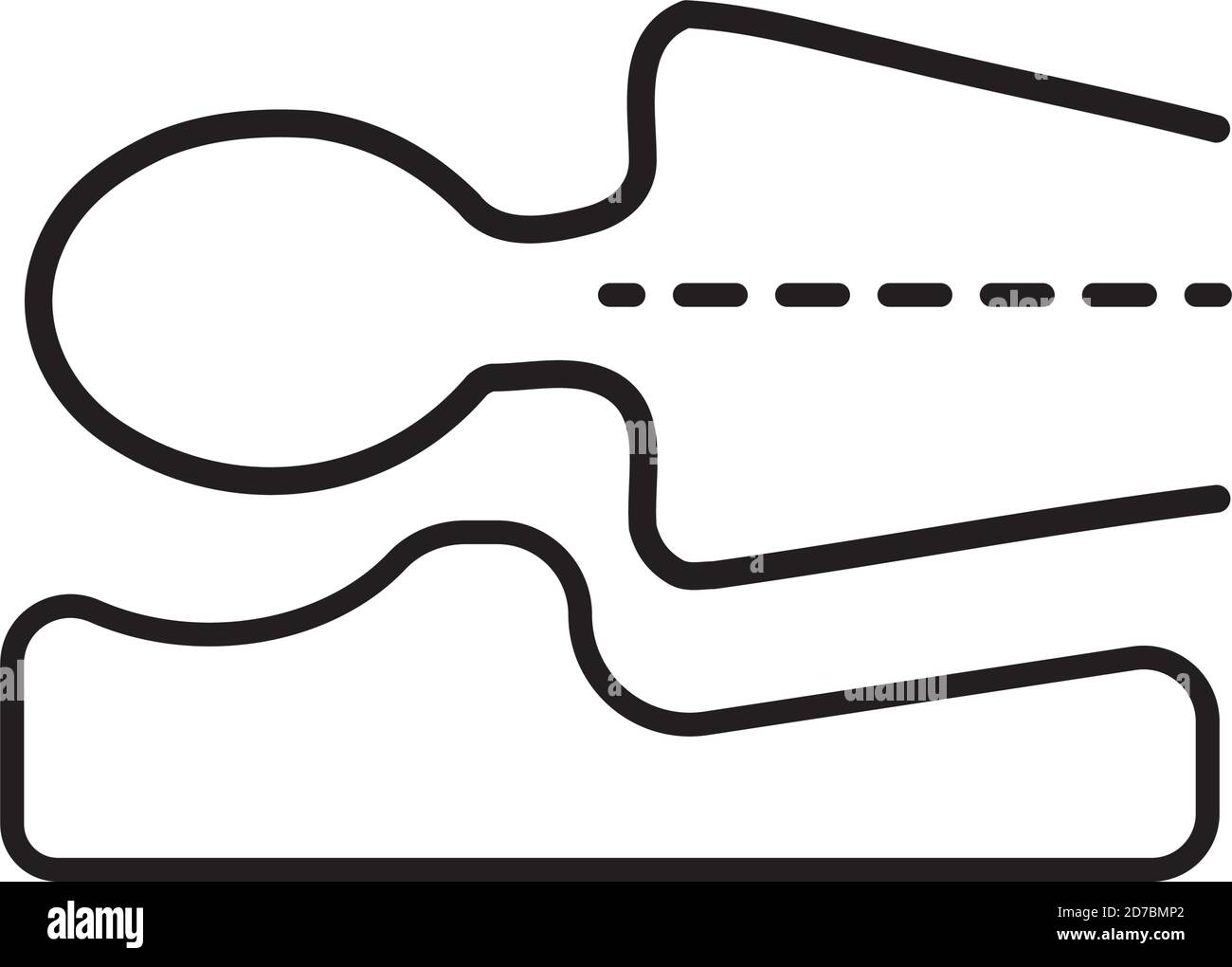 style de ligne de posture de sommeil icône vecteur illustration conception Illustration de Vecteur