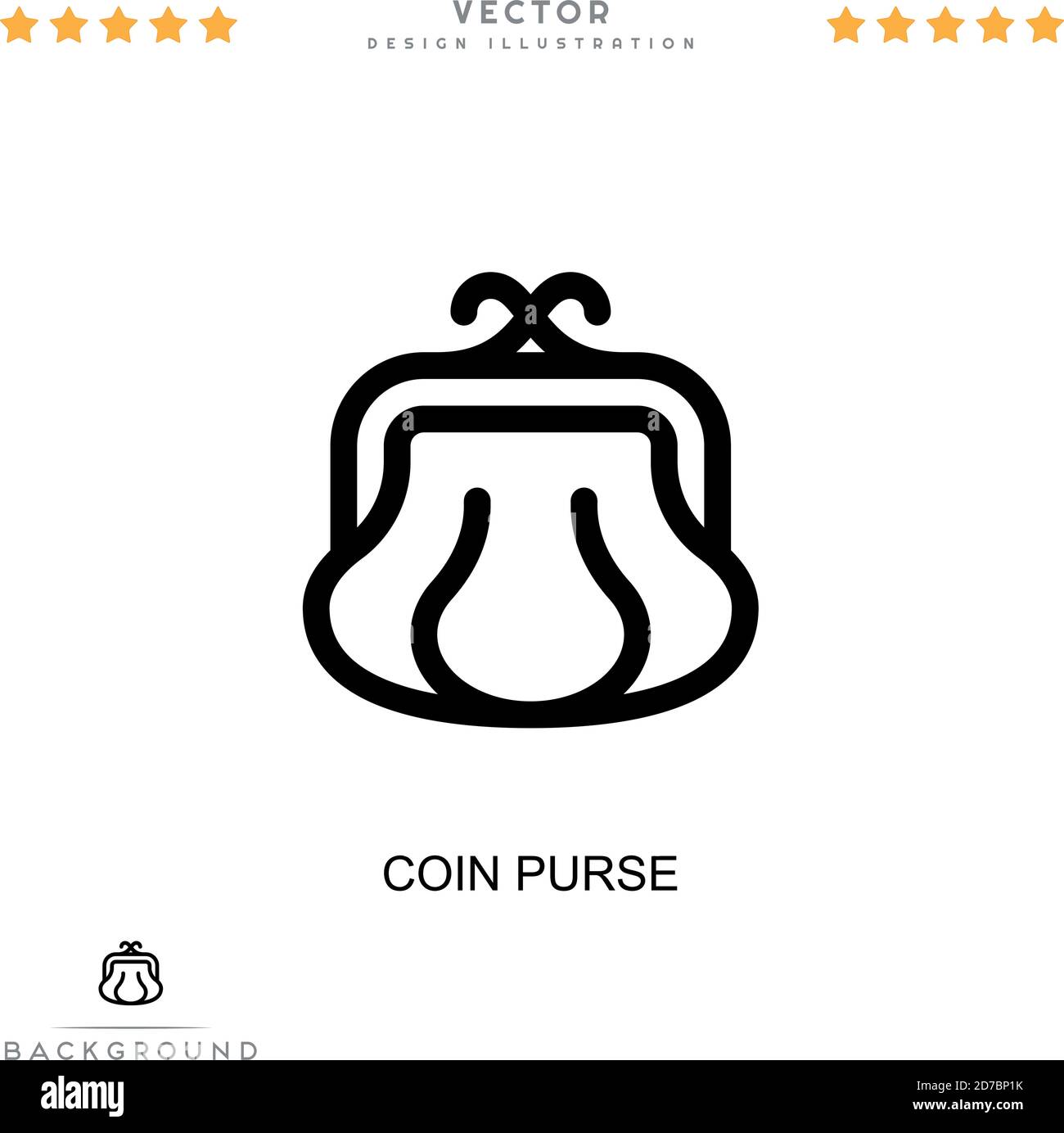 Icône porte-monnaie. Élément simple de la collecte des perturbations numériques. Icône de sac à main de ligne pour les modèles, les infographies et plus encore Illustration de Vecteur