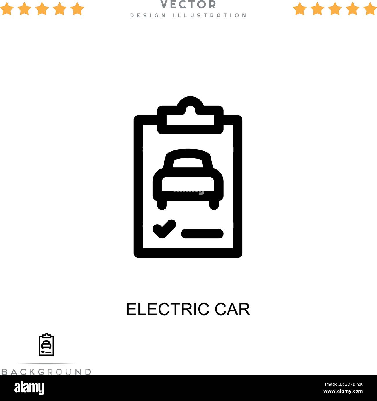 Icône de voiture électrique. Élément simple de la collecte des perturbations numériques. Icône de voiture électrique Line pour modèles, infographies et bien plus encore Illustration de Vecteur