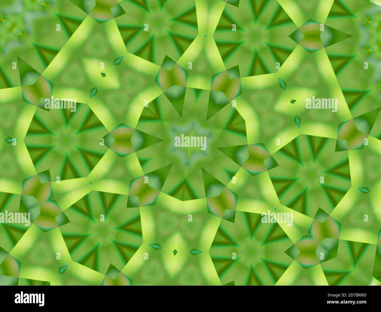 Motif Kaléidoscope de formes de pentagone reliées au centre par chiffres rhombus Banque D'Images