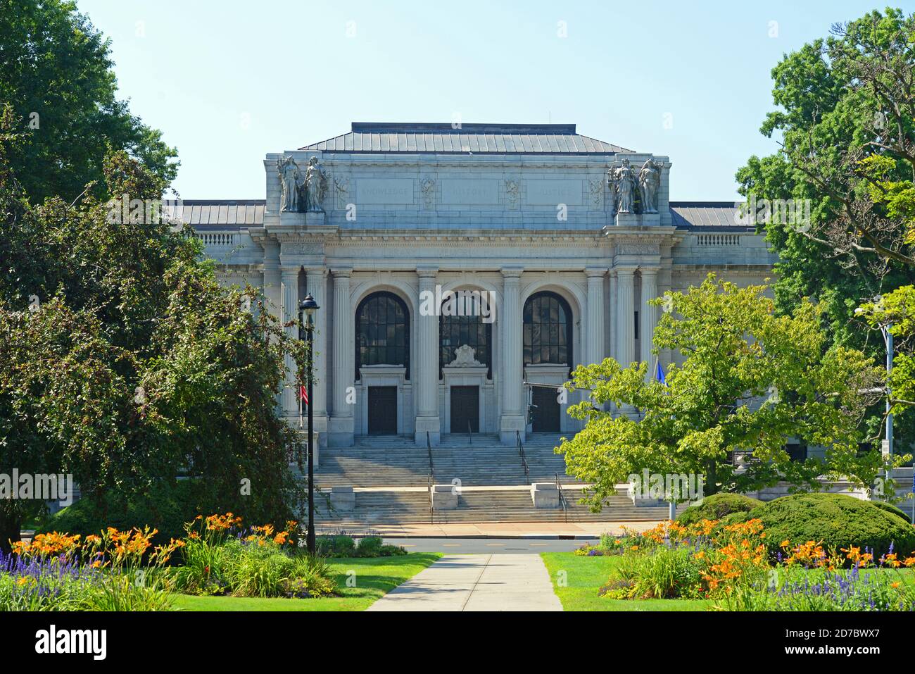 Museum of Connecticut History, Hartford, Connecticut, États-Unis. Cet édifice était aussi la Bibliothèque d'État et la Cour suprême. Banque D'Images
