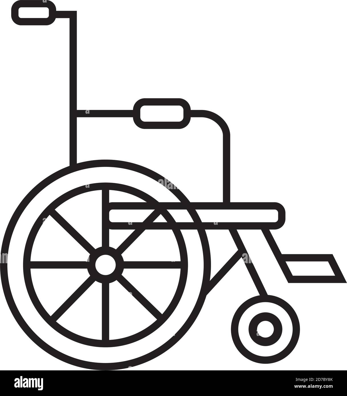 fauteuil roulant personne style ligne icône dessin vectoriel Image  Vectorielle Stock - Alamy