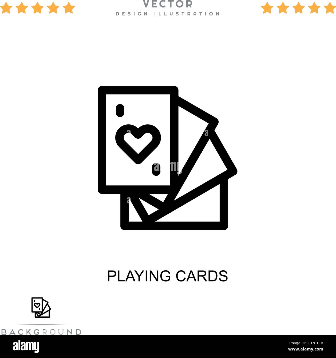 Icône cartes à jouer. Élément simple de la collecte des perturbations numériques. Icône de cartes à jouer à la ligne pour modèles, infographies et plus encore Illustration de Vecteur