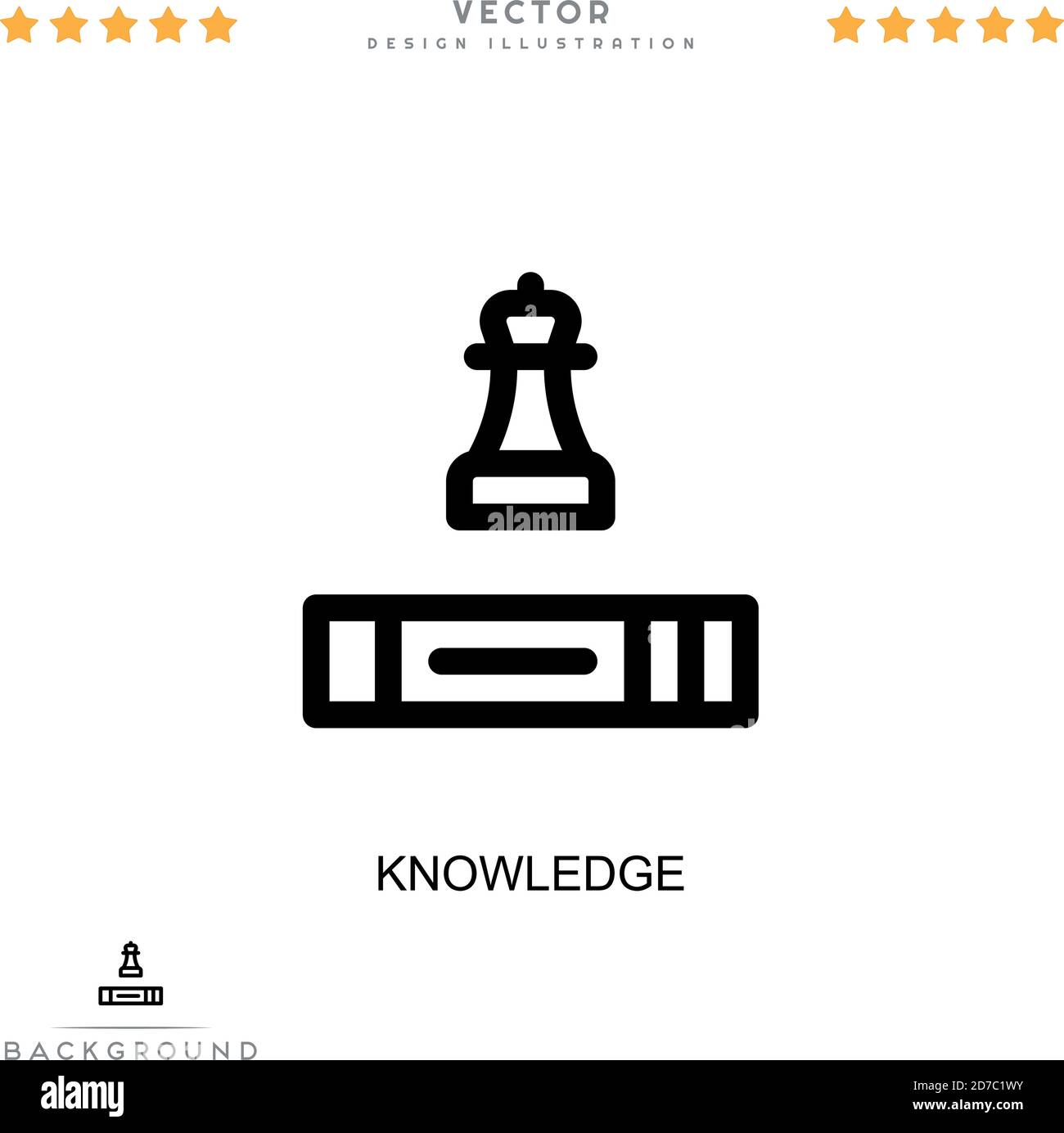 Icône Knowledge. Élément simple de la collecte des perturbations numériques. Icône Line Knowledge pour les modèles, les infographies et bien plus encore Illustration de Vecteur