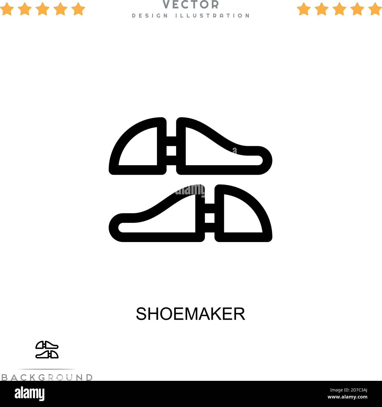 Icône du cordonnier. Élément simple de la collecte des perturbations numériques. Icône Line Shoemaker pour modèles, infographies et bien plus encore Illustration de Vecteur