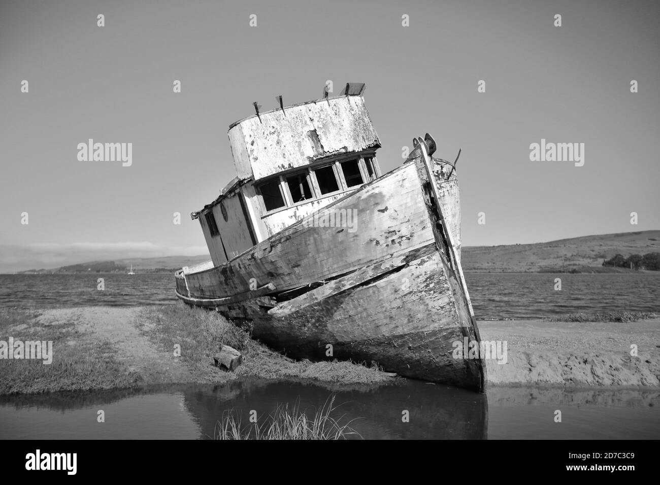 Épave de point Reyes (B&W) Banque D'Images