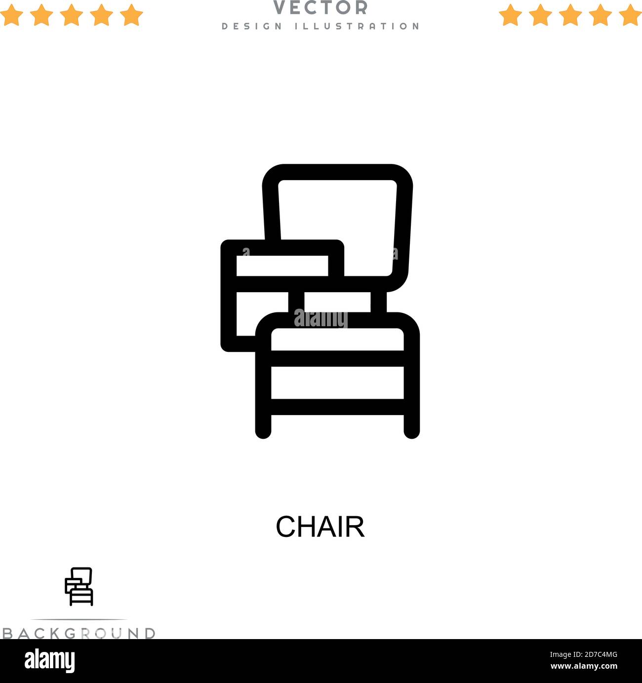 Icône de chaise. Élément simple de la collecte des perturbations numériques. Icône Line chair pour modèles, infographies et bien plus encore Illustration de Vecteur