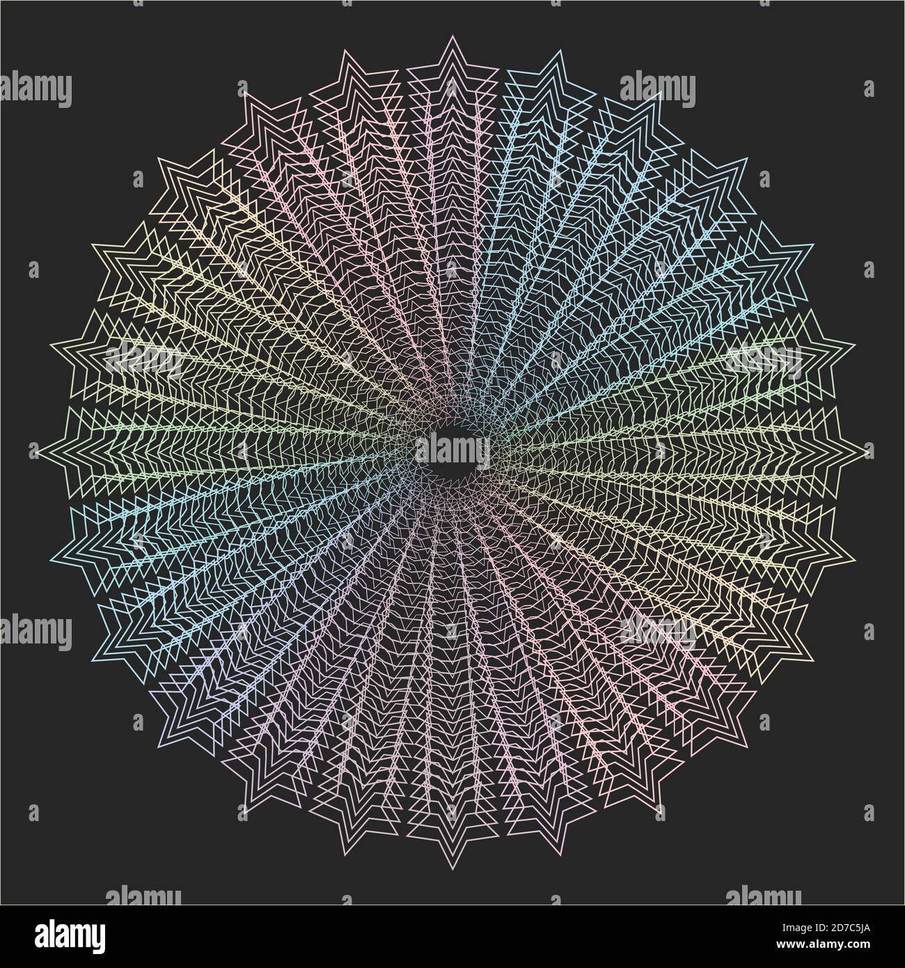 Résumé Rainbow Color Mandala Art Design arrière-plan Illustration de Vecteur