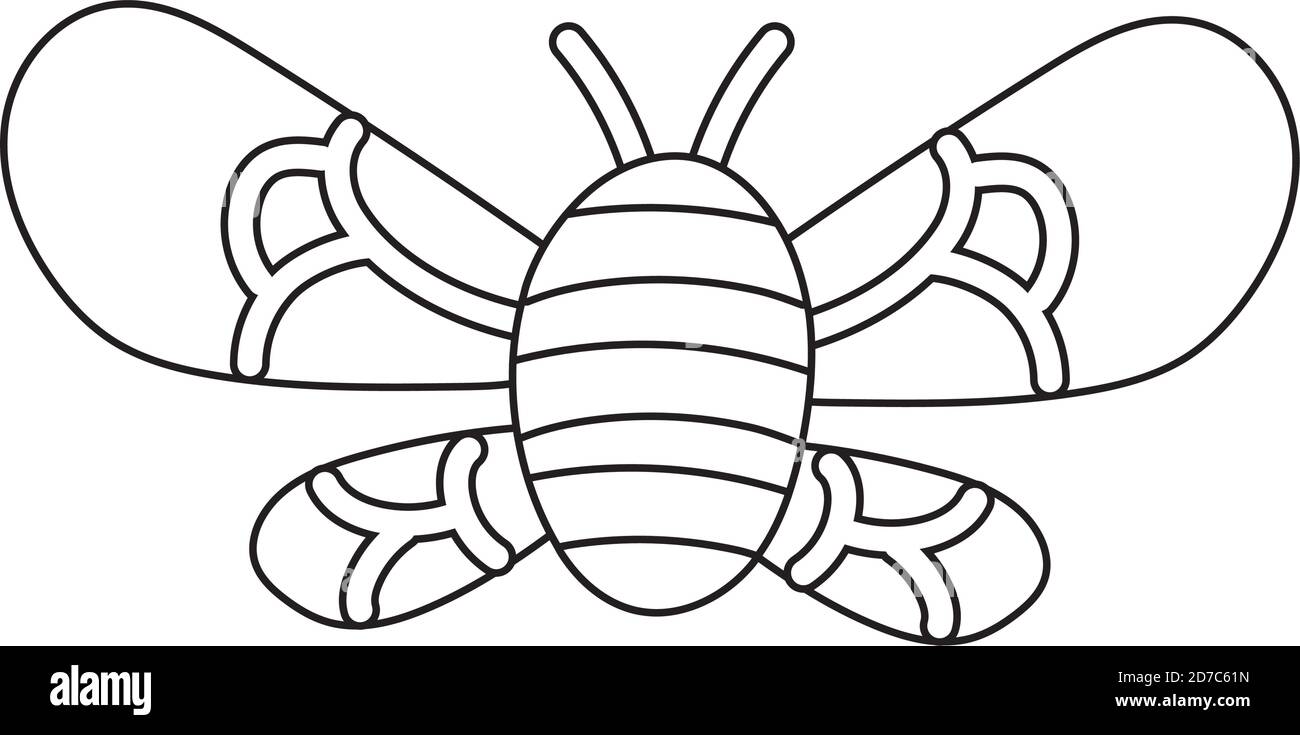 abeille insecte volant isolé icône vecteur illustration conception Illustration de Vecteur