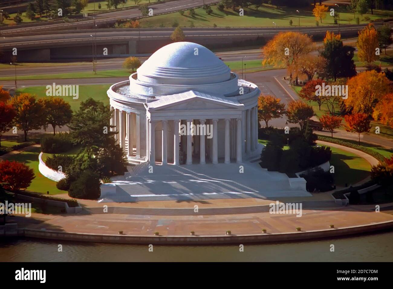 Le Jefferson Memorial comme vue depuis le Washington Monument D C Banque D'Images