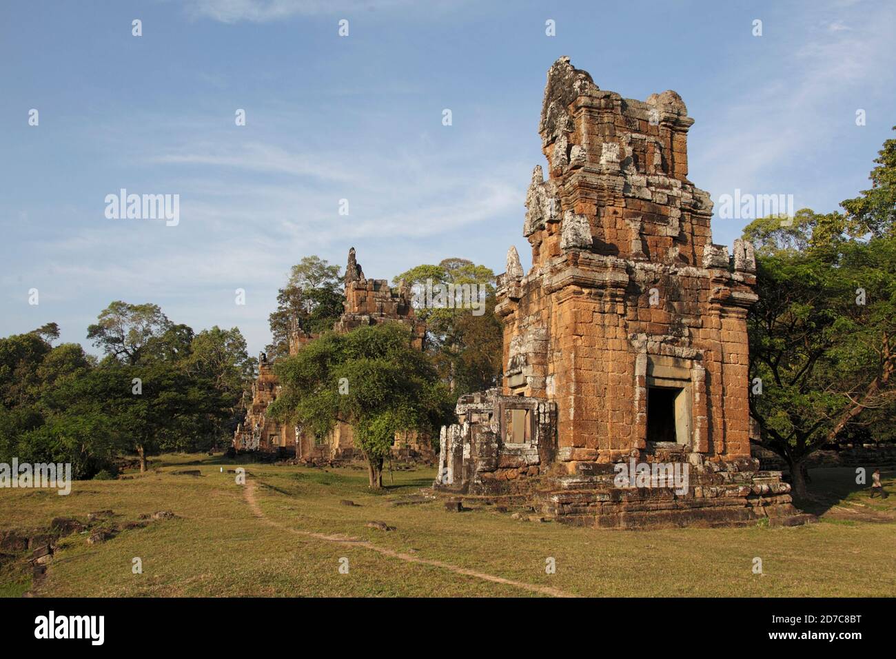 Tours Suor Prat, partie du complexe d'Angkor près de Siem Reap, Cambodge décembre 2011 Banque D'Images