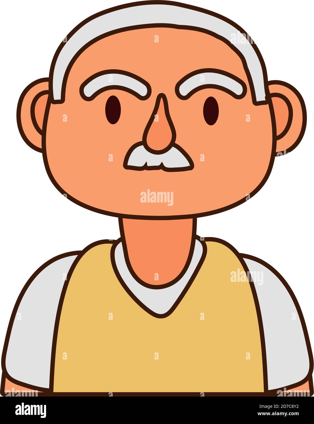 dessin d'illustration vecteur de personnage d'avatar d'homme ancien Illustration de Vecteur