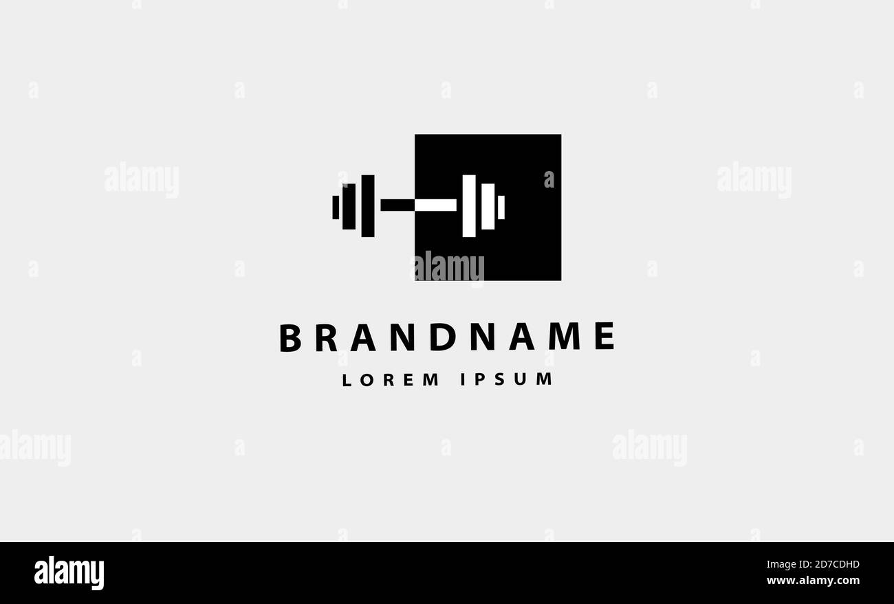 barbell body builder logo de forme physique vecteur Illustration de Vecteur