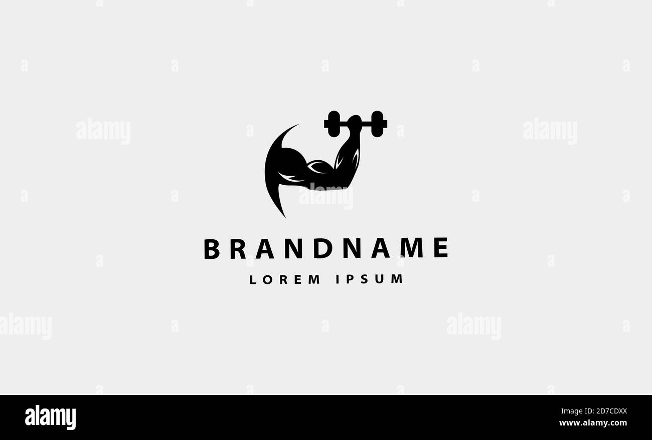 barbell body builder logo de forme physique vecteur Illustration de Vecteur