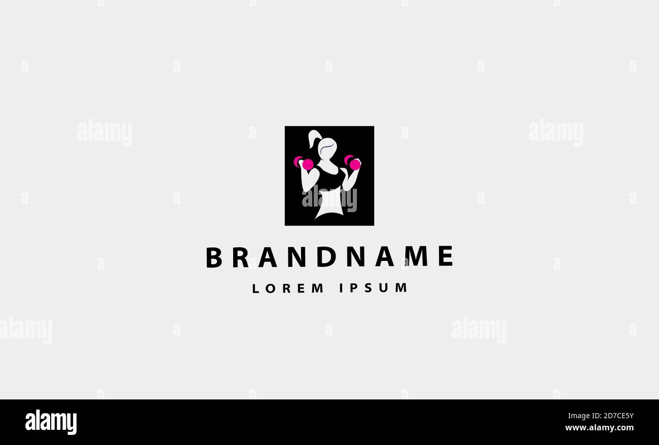 femme forme physique logo design vecteur Illustration de Vecteur