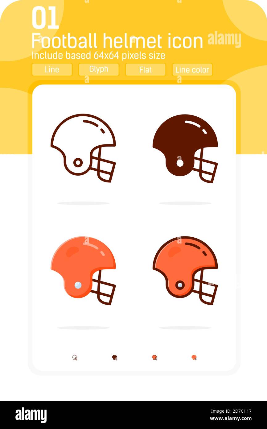 Icône haut de gamme de casque de football isolée sur fond blanc. Illustration vectorielle simple modèle de symbole de football américain pour le sport et bien plus encore Illustration de Vecteur