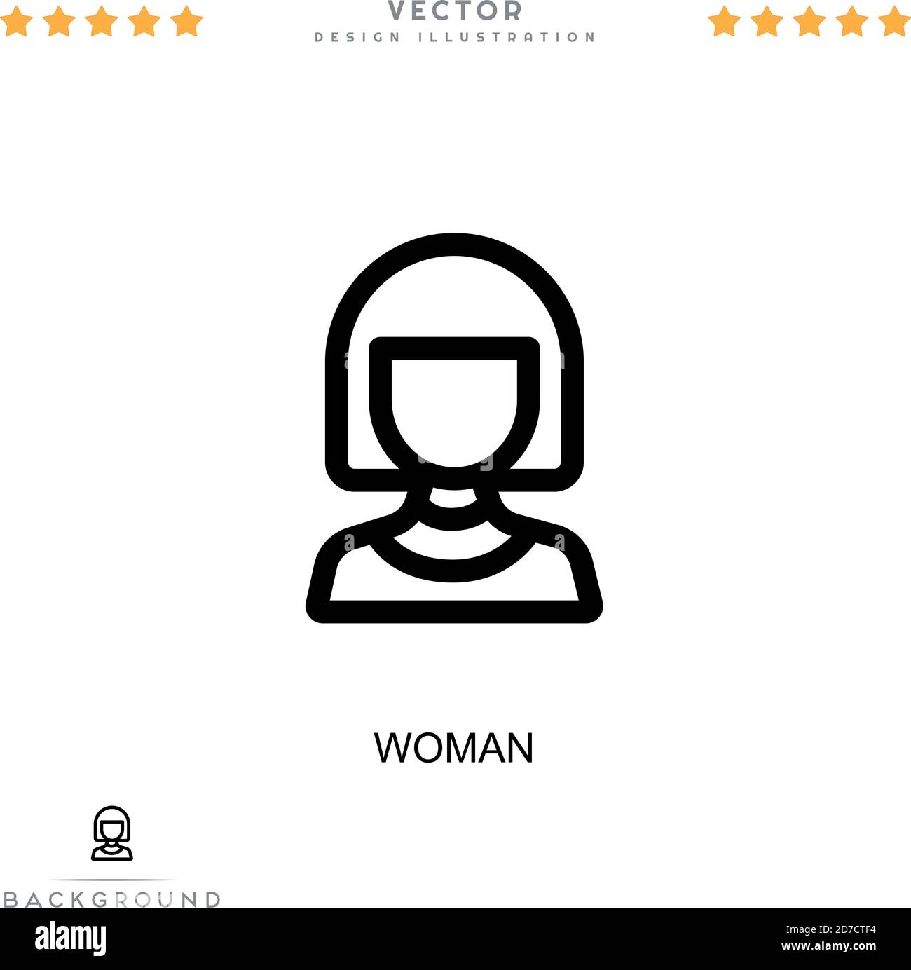 Icône Femme. Élément simple de la collecte des perturbations numériques. Icône Line Woman pour modèles, infographies et bien plus encore Illustration de Vecteur