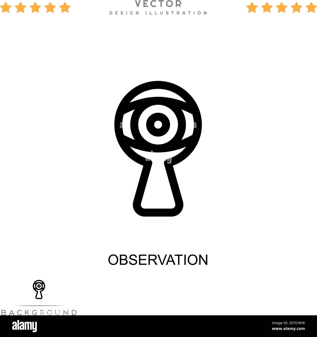 Icône observation. Élément simple de la collecte des perturbations ...