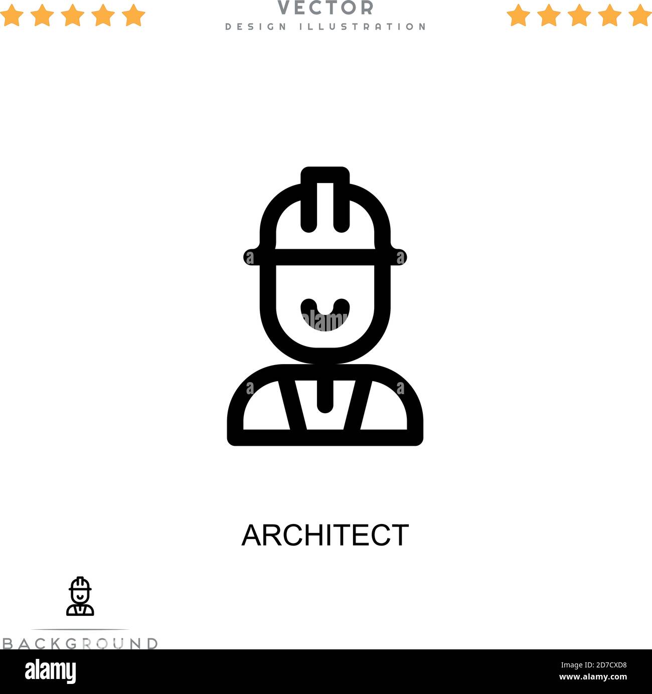 Icône architecte. Élément simple de la collecte des perturbations numériques. Icône Line Architect pour les modèles, les infographies et bien plus encore Illustration de Vecteur
