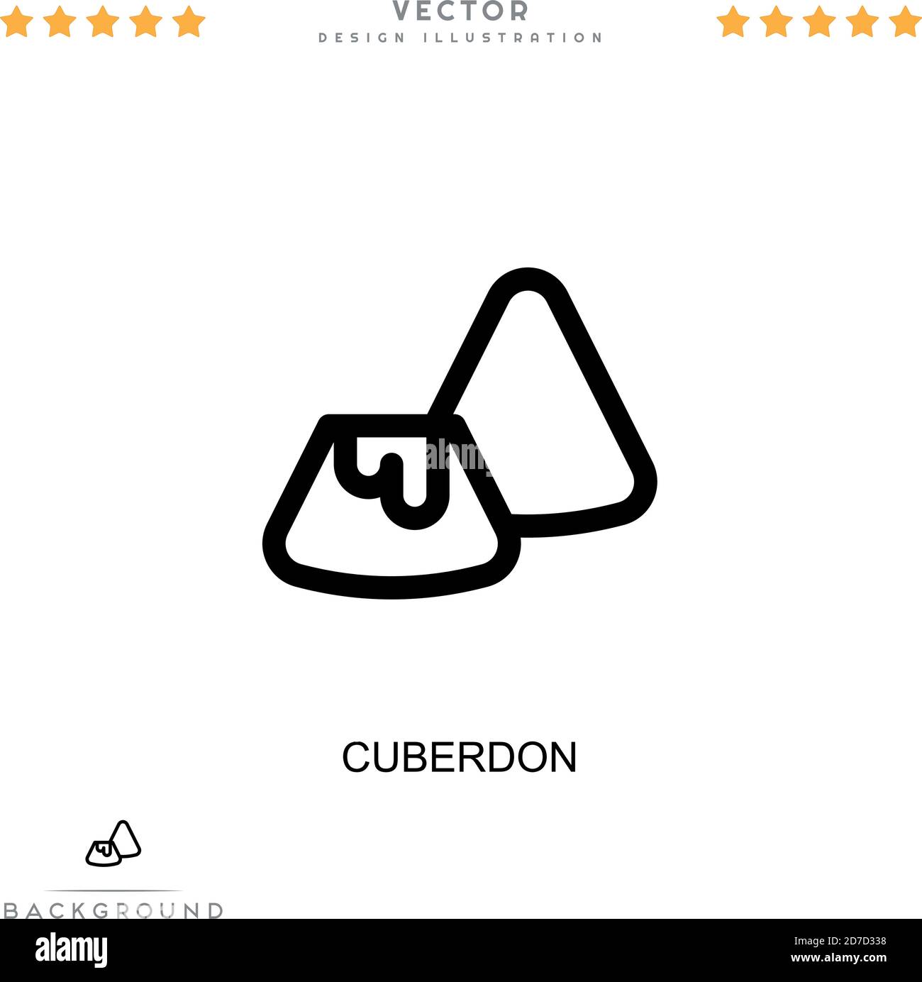 Icône Cuberdon. Élément simple de la collecte des perturbations numériques. Icône Line Cuberdon pour les modèles, les infographies et bien plus encore Illustration de Vecteur