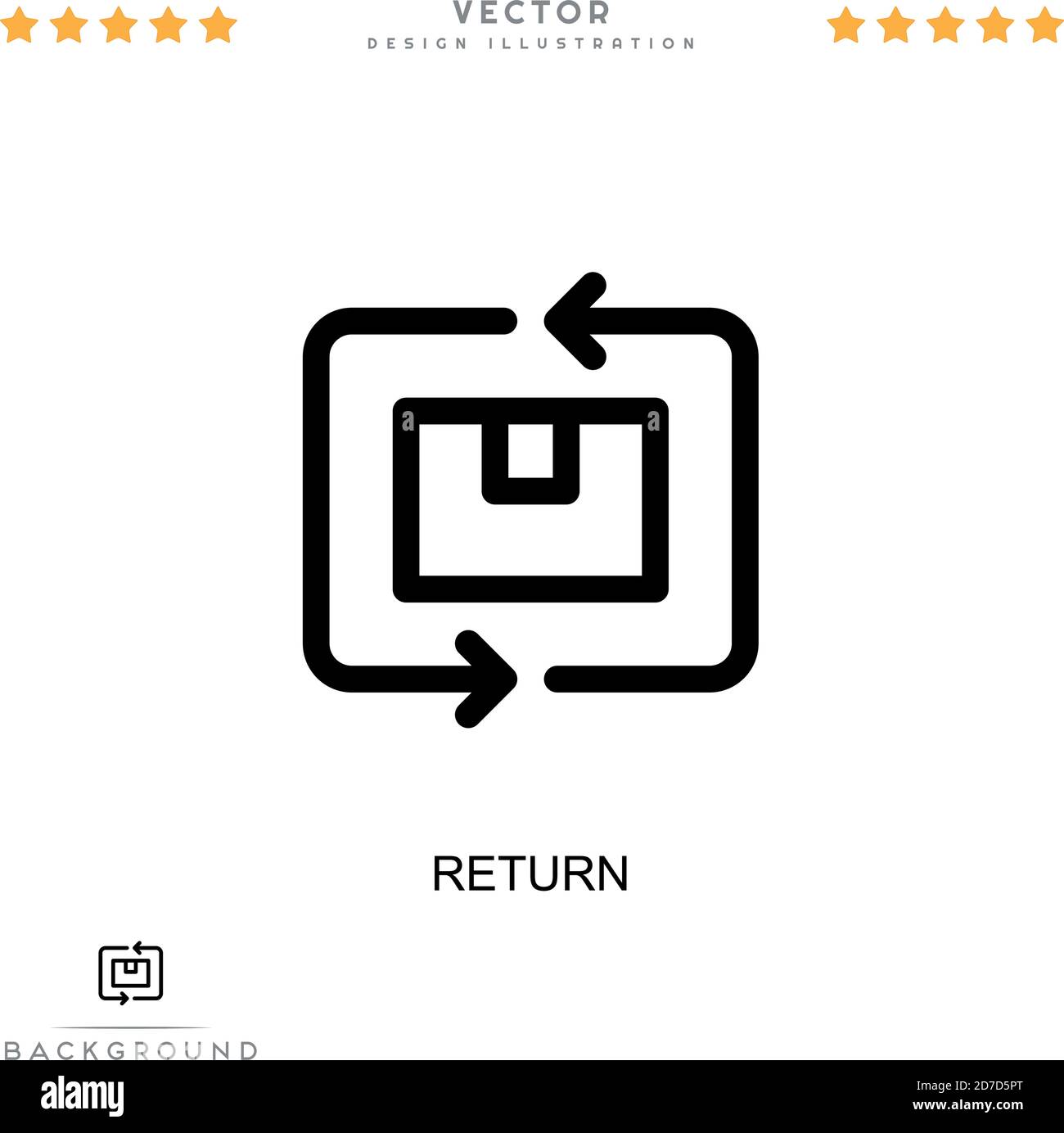 Icône Retour. Élément simple de la collecte des perturbations numériques. Icône de retour de ligne pour les modèles, les infographies et plus encore Illustration de Vecteur
