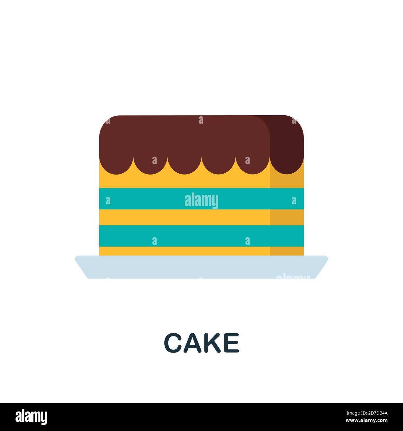 Icône gâteau. Un élément simple de la collection Celebration. Icône Creative Cake pour la conception Web, les modèles, les infographies et plus encore Illustration de Vecteur