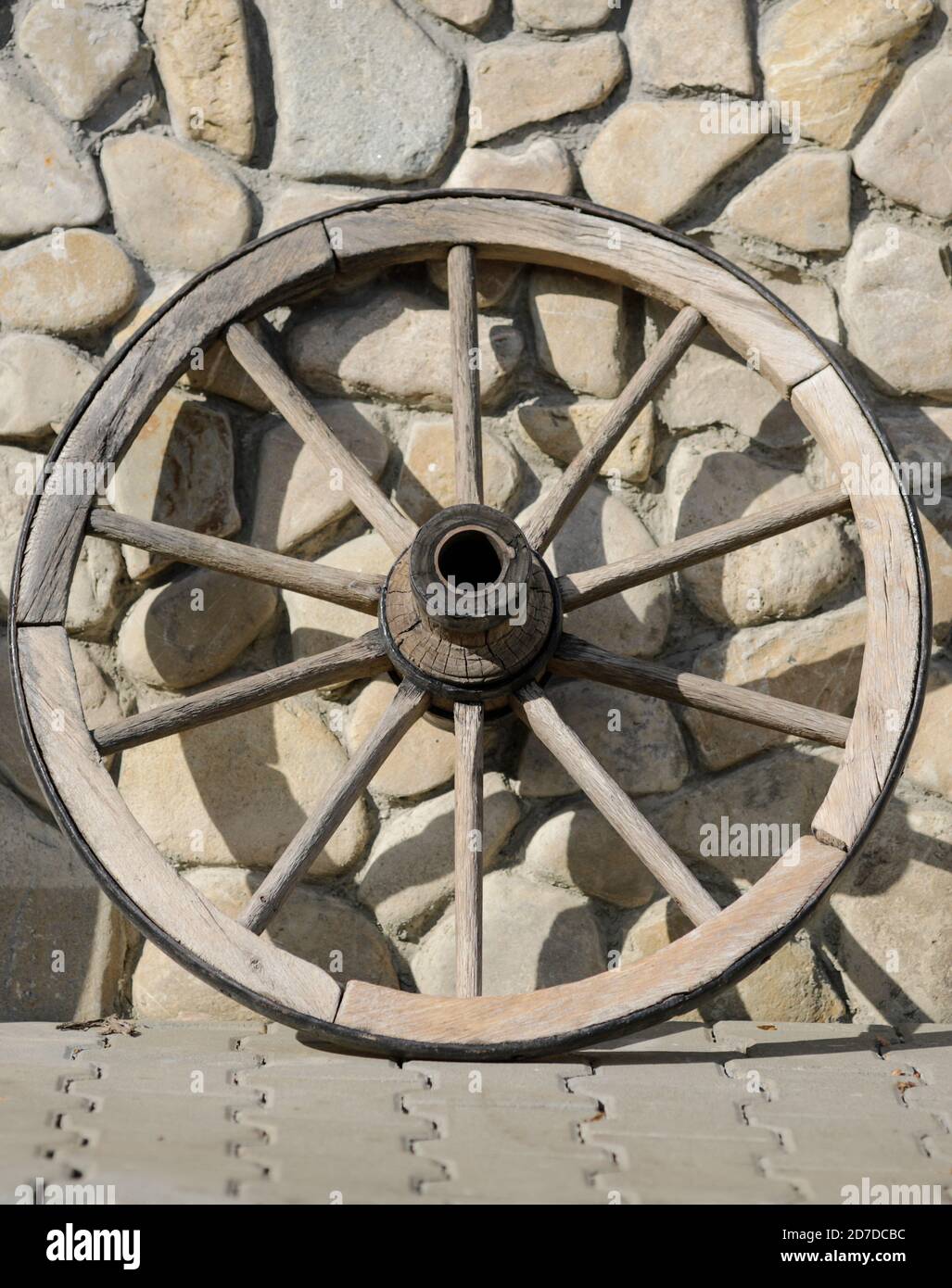 Roues De Chariot En Bois Décoratives - Lot De 2, Diamètre 76 Cm - Avec Tôle De Fer, Style Rustique Pour Jardin Ou Bar